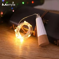 10 pcs 2m 20 led cork bottle fairy light usb rechargeable for bedroom home party wedding christmas indoor decoration string lamp