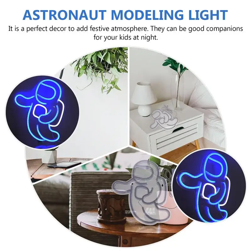 

Creative Spaceman Shaped LED Neon Sign Neon Lamp USB Powered Atmosphere Light