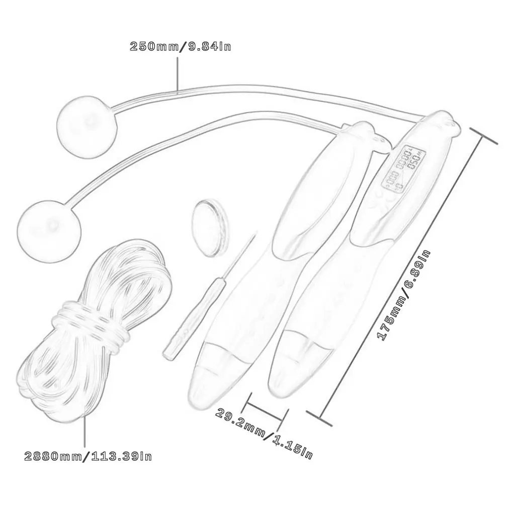 

Smart electronic counting adult fitness skipping rope High definition accurate digital display Anti-slip TPE hand grip