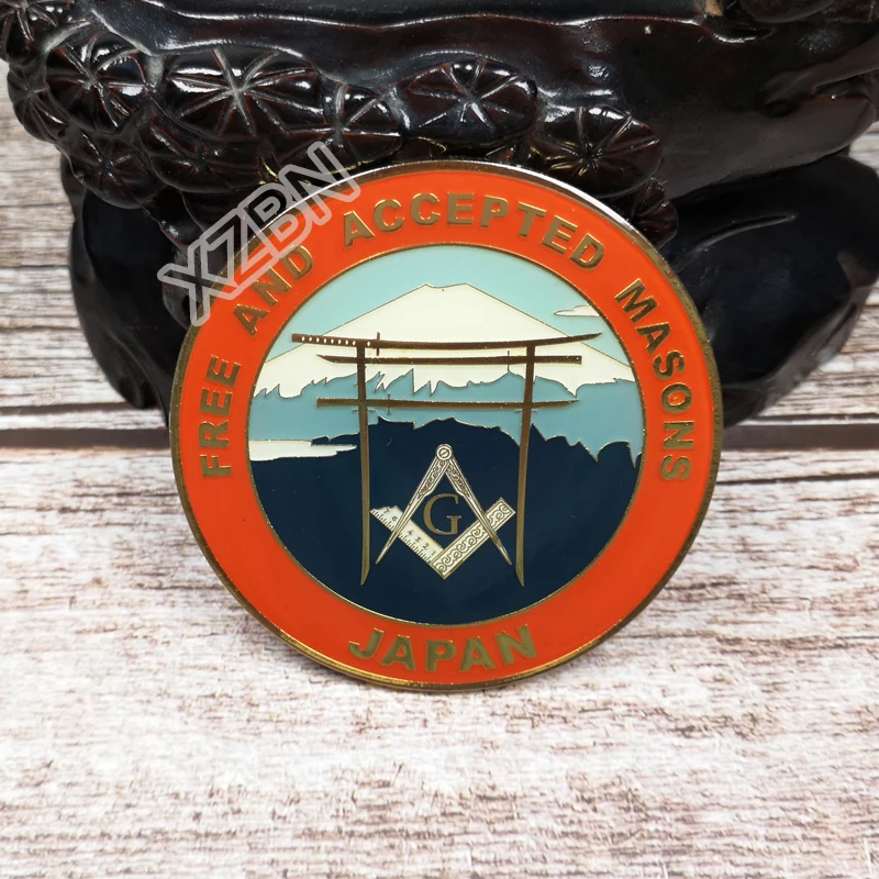 Автомобильный значок Masonic эмблемы фотообои BCM38 Япония Fujiyama 3 дюйма | Булавки и значки -4000019458572