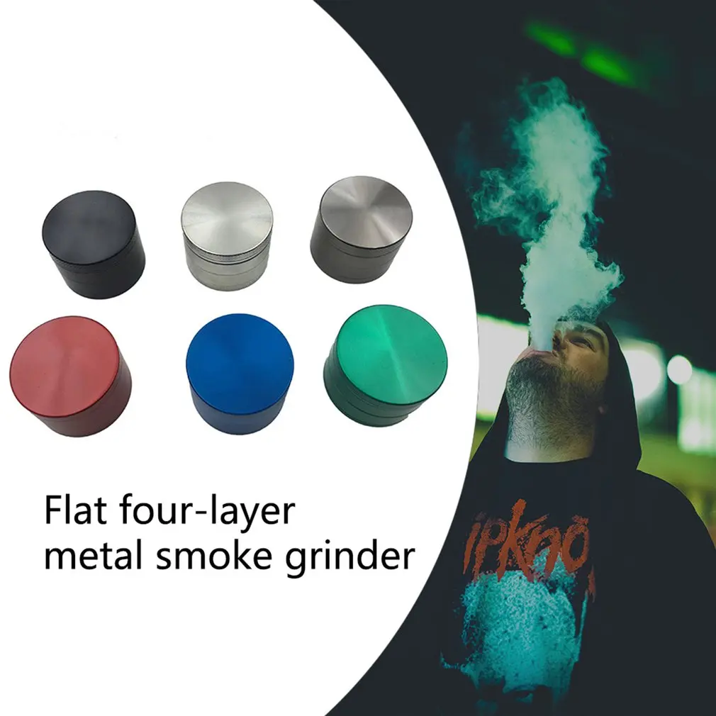 Портативный 4 слоя мини Алюминий сплав травяной травы измельчитель сигарного