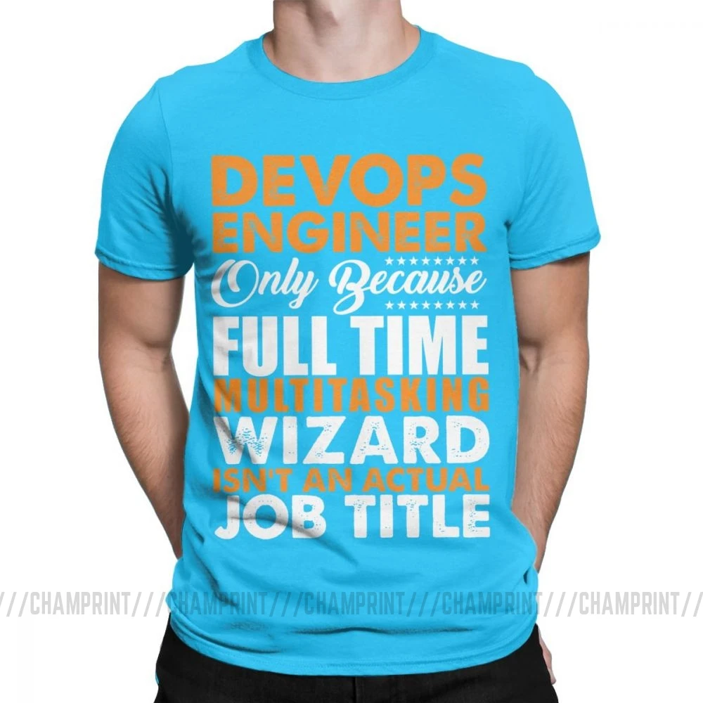 Королевский синий Devops, футболки, Engineer Is Not An Actual Job Title, забавные мужские футболки Coder Programmer, винтажные футболки, топы с принтом на заказ - Цвет: Королевский синий