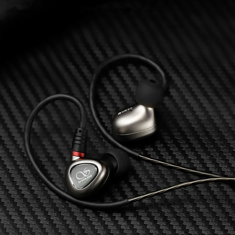 Shanling ME80 10 мм двойной Динамический драйвер HiFi наушники Hi-Res Музыкальная гарнитура