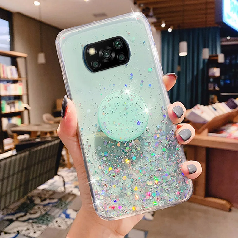 

Poco X3 Pro Case For Xiaomi Poco M3 F3 X2 F2 Pro Phone F1 Bling Glitter Cases For Xiaomi Redmi 9A 9C 10X 7C 6 5A 4X K20 Go Cover