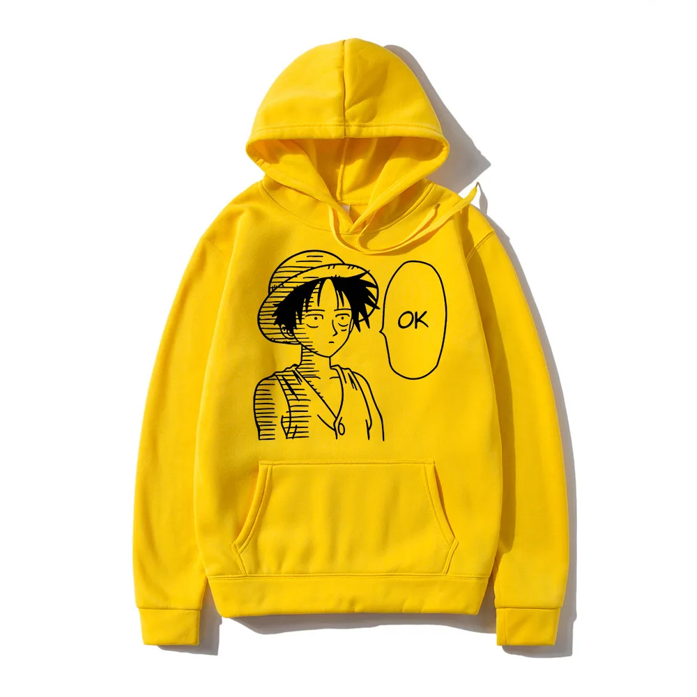 

One Piece Luffy Hoodies Men Casual Homme Fleece Pullover Japanese Anime Printed Male Streetwear Clothing Autumn Winter Tops Men