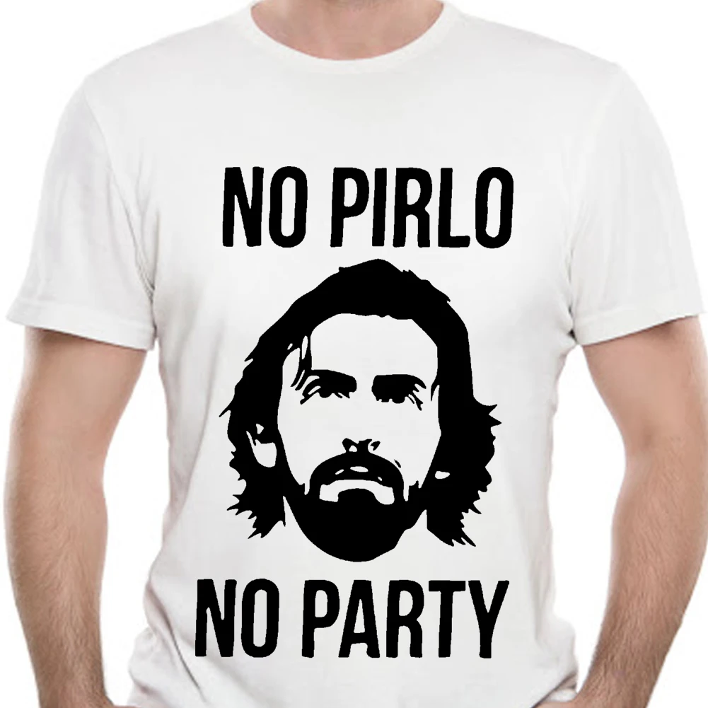 Новейшая Мужская модная футболка с принтом NO PIRLO вечерние итальянская крутая