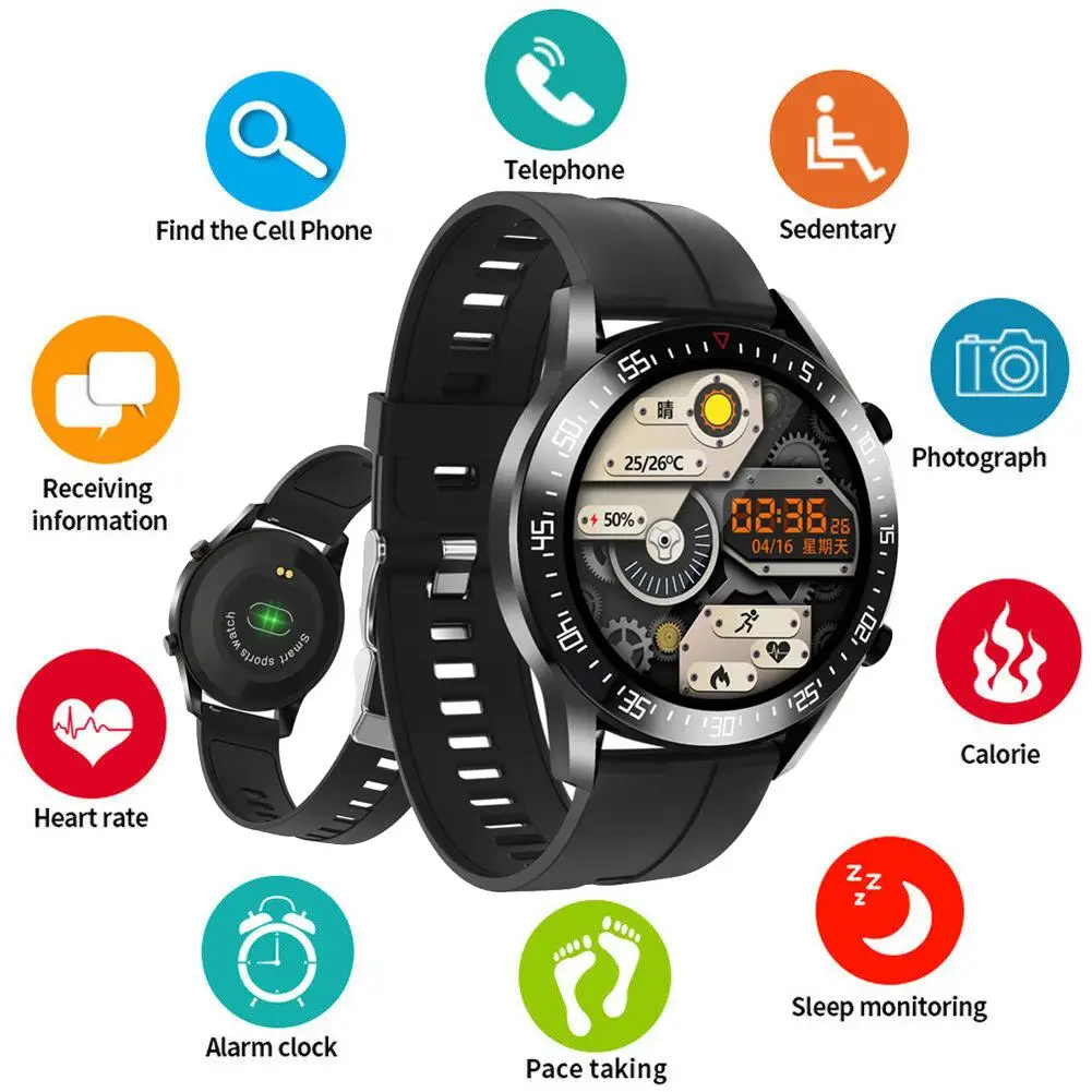 

Men Women Smart Watch Full Touch Smartwatch Fitness Tracker Heart Rate Blood Pressure Monitor Messages Call Reminder