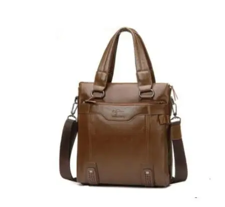 khaki 6001-2 Мужские кожаные сумки, винтажный кожаный портфель, сумки на плечо для ноутбука, сумка для компьютера, мужская сумка на плечо, мужские сумки - Цвет: khaki 6001-2