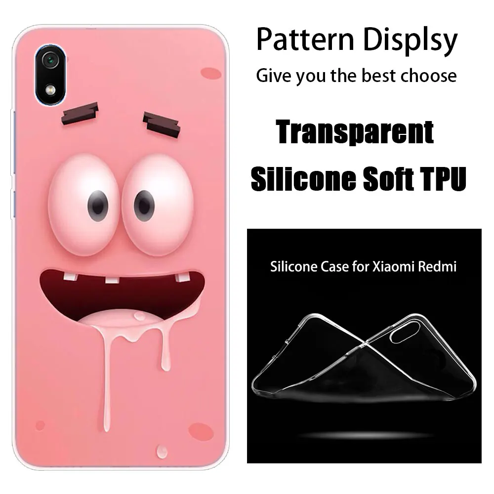 Горячий силиконовый чехол SpongeBob квадраты лучший друг для Xiaomi Redmi K20 Pro 7 7A 6 6A 4X5 Plus S2 GO Note 8 7 6 5 Pro 4