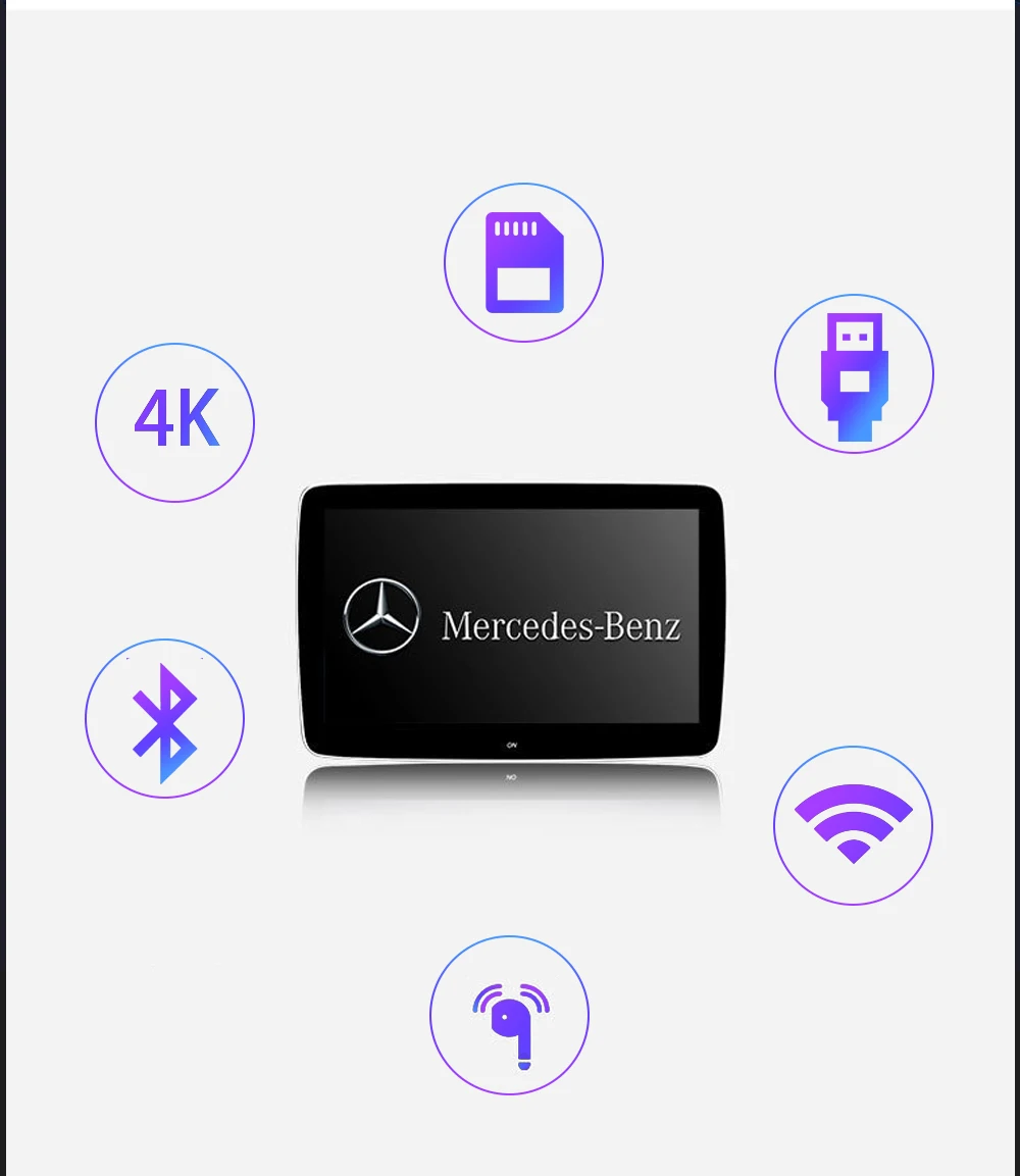 Монитор на подголовник автомобиля 4 + 64 ГБ Wi-Fi Android 9 0 4K | Автомобили и мотоциклы