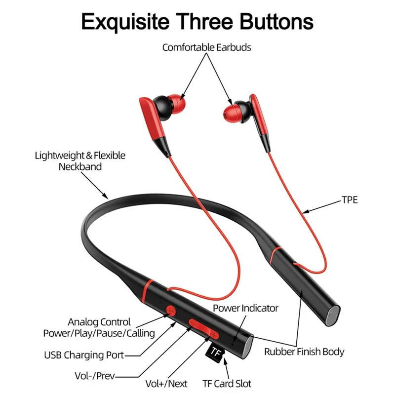 Новая беспроводная стерео Bluetooth гарнитура HESTIA музыкальные наушники спортивные