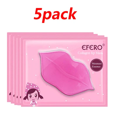 5Pack 5 шт. губная насадка коллаген для губ маски блестящие увлажняющие натуральные растительная эссенция удаляет линии Пятна осветляет линия улыбки маски - Цвет: 5Pack