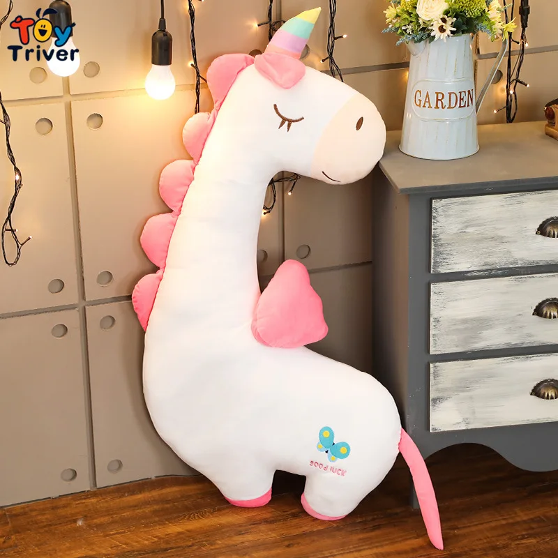 

Kawaii Dinosaur Flamingo Unicorn Plush Toy Stuffed Animal Pillows Cushion Baby Girls Kids Children Cute Birthday Gift Room Decor