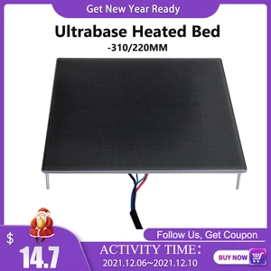3d printer ultrabase heated bed platform build surface glass plate 310220mm 3d printer parts for ender 3 upgrade mk3 hot bed free global shipping