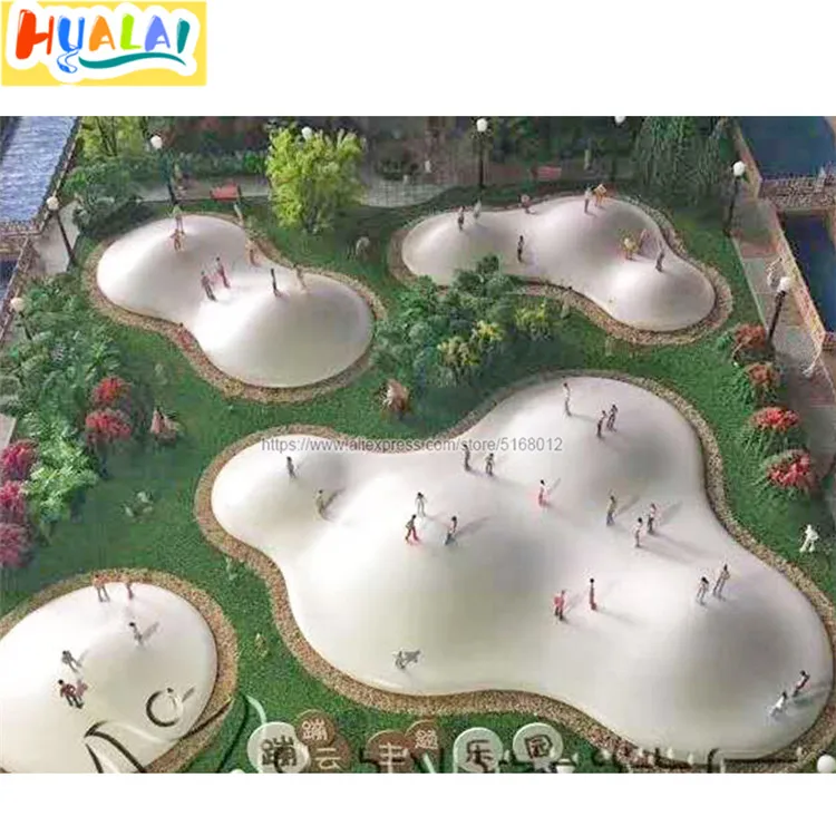 Открытый гигантский белый надувные облака прыгающая Подушка надувной замок