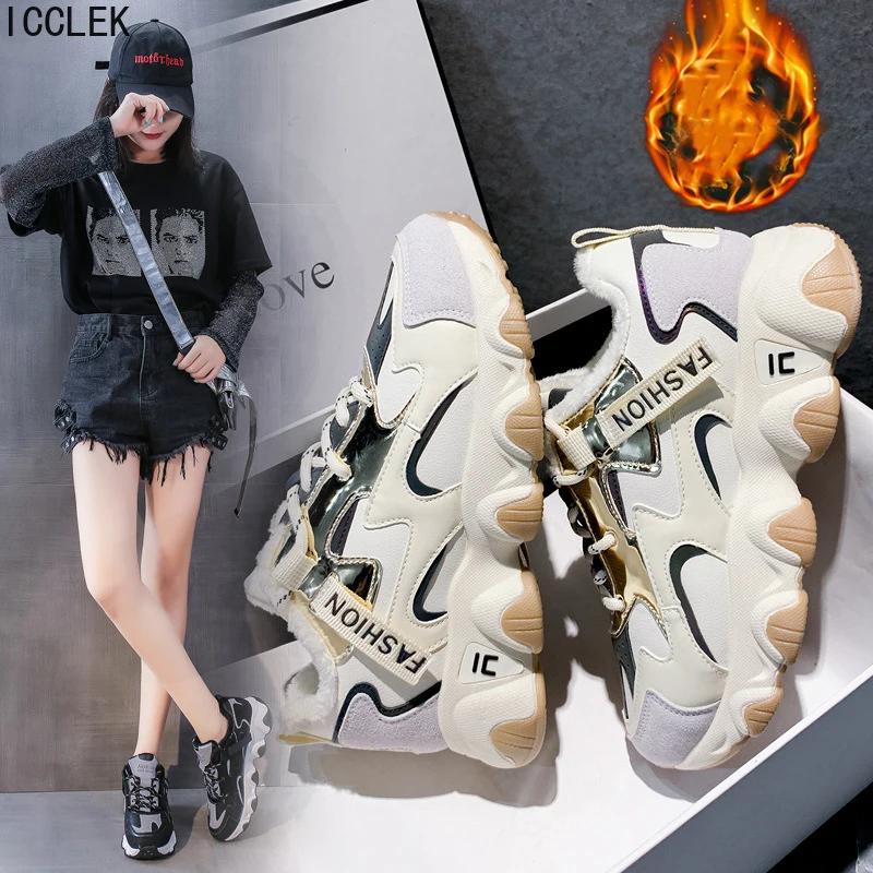 

2022 Luxury Sneakers Women Designers Fashion Platform Winter Breathable Running Sport Shoes Lace Up Woman Black Beige Footwear