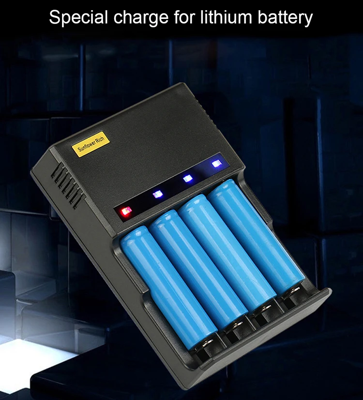 4 шт. светодиодный литиевый аккумулятор зарядное устройство Li-Ion 18650 18350 16340 14500 aa aaa NiCD NMH зарядное устройство smart usb 18650 Зарядное устройство aa aaa
