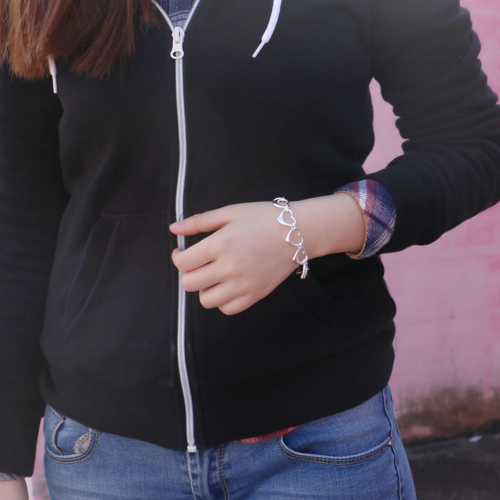 Новые модные 925 Серебряный браслет женский серебро орнамент плавления и