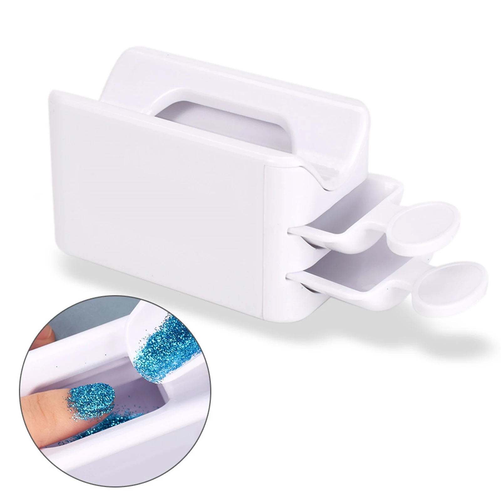 3 шт./компл. коробка для переработки погружного порошка + лоток ногтевого дизайна