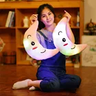 Креативная светящаяся Подушка, плюшевая набивная кукла, подушка в форме Луны, игрушка со светодиодсветильник кой, рождественский подарок для детей