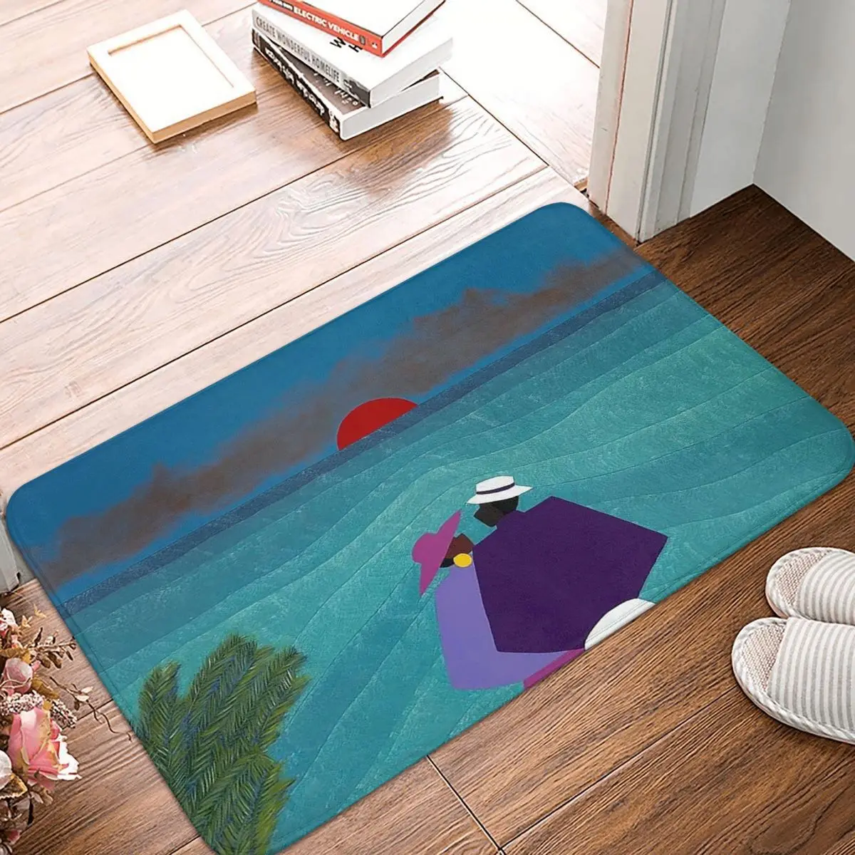 

Цветной напольный коврик с рисунком маслом, современный мягкий напольный коврик для ванной, кухни, коврик для балкона, нескользящий коврик ...