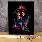 Картина для портрета все времена и космос, масляная краска размером 40 х50 на холсте, лофт, Настенная картина для рукоделия