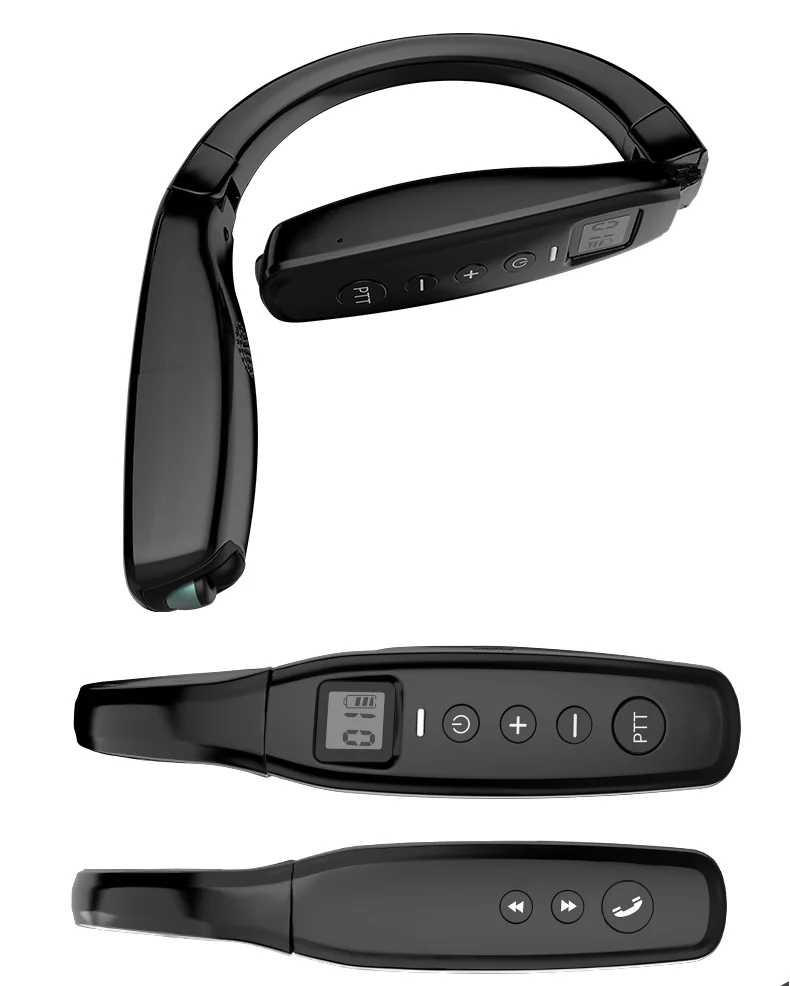 2 шт Abbree AR 669 UHF Walkie Talkie 400 470 МГц 0 5 Вт 99CH Шейная Bluetooth гарнитура наушники для