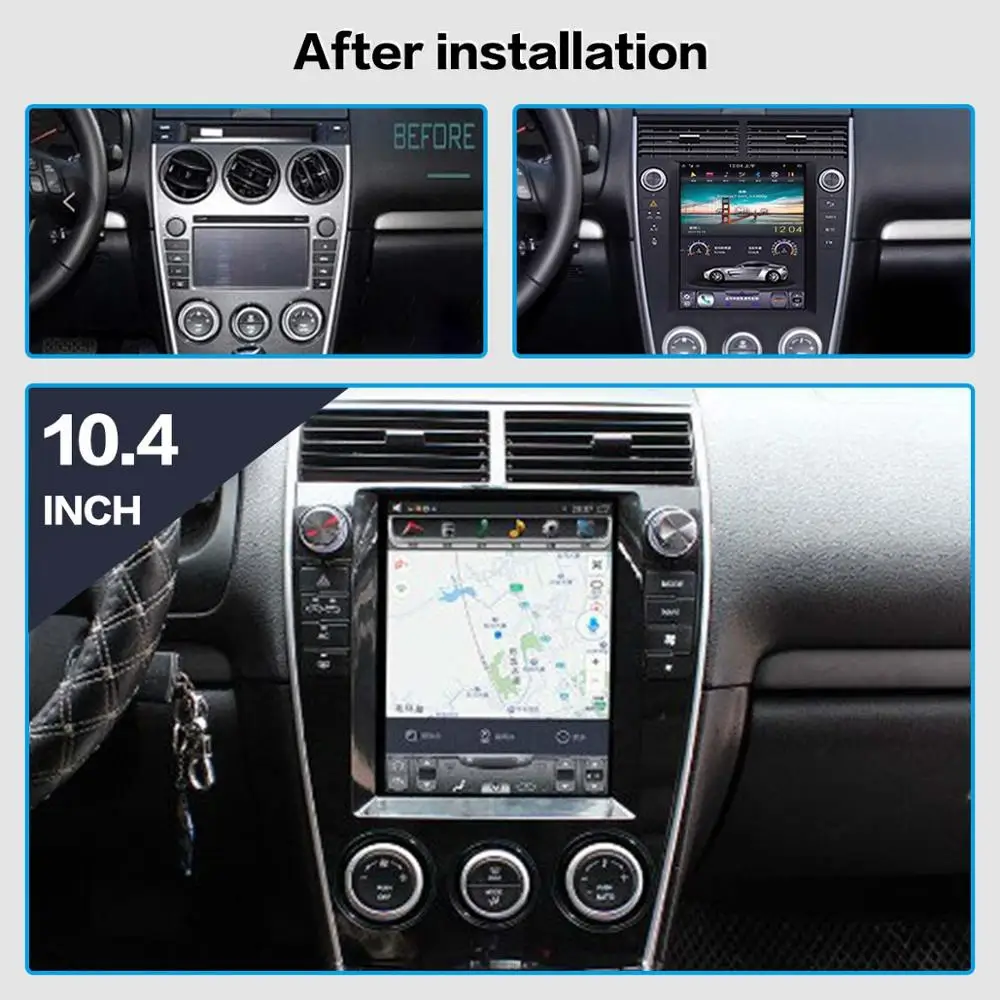 Автомобильный мультимедийный блок Tesla Style 10 4 дюйма Android 7 0 32 Гб ПЗУ без CD DVD плеера