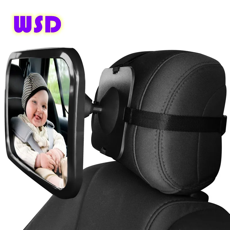 Регулируемое автомобильное детское зеркало заднего вида установка на