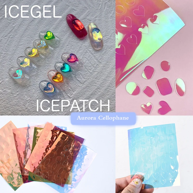 1 лист новинка наклейки для дизайна ногтей в виде сердца Авроры | Красота и