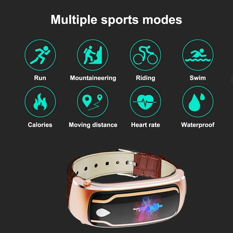 

Bluetooth Y9 Color Headset Talk Smart Band Bracelet Heart Rate Monitor Sports Smart Watch Peeter Fitness Tracker Wristband Br