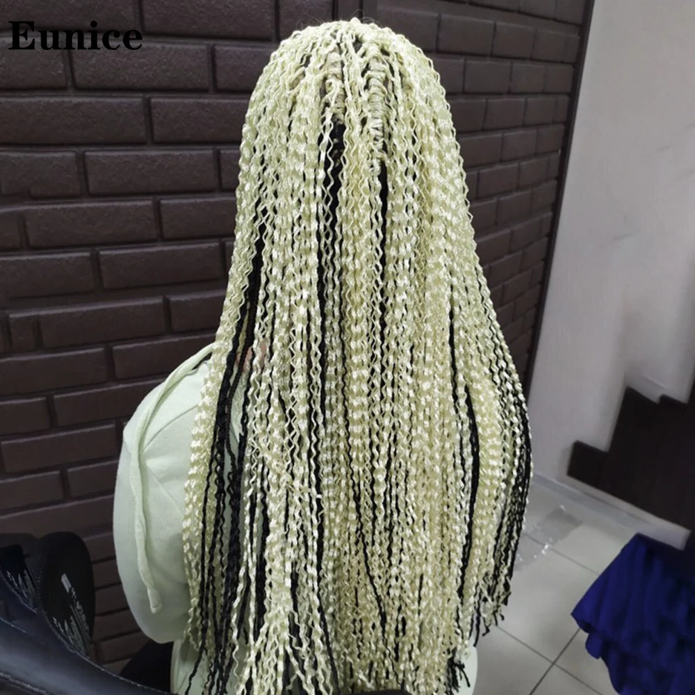 

28inch Eunice Synthetic Box Braids Thin Twist Zizi Braid Hair Bohemian Style Brown #99j Blonde Crochet Braidss Hair Extensions