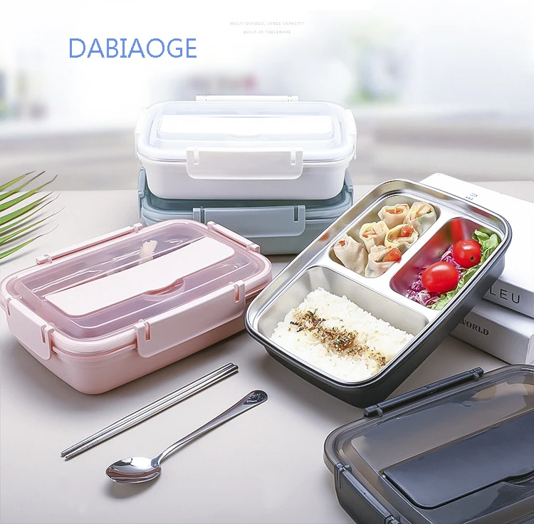 Здоровый материал нержавеющая сталь Ланч бокс пшеничная солома Bento коробки