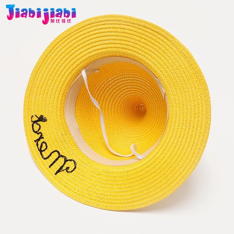 Летняя соломенная шляпа для малышей Панама ведро маленьких девочек милая