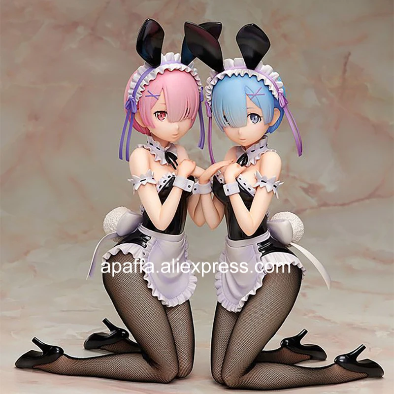 Экшн фигурка Re Zero из ПВХ аниме Соблазнительная другого мира Ram Rem зайчик девочка