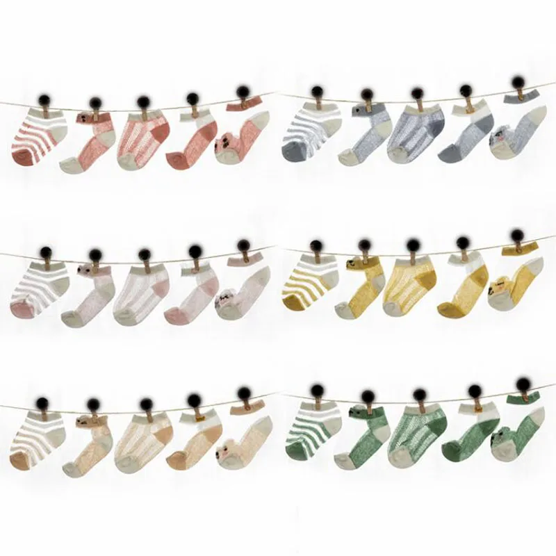 

5Pair/lot New children's baby socks summer casual thin boys and girls socks