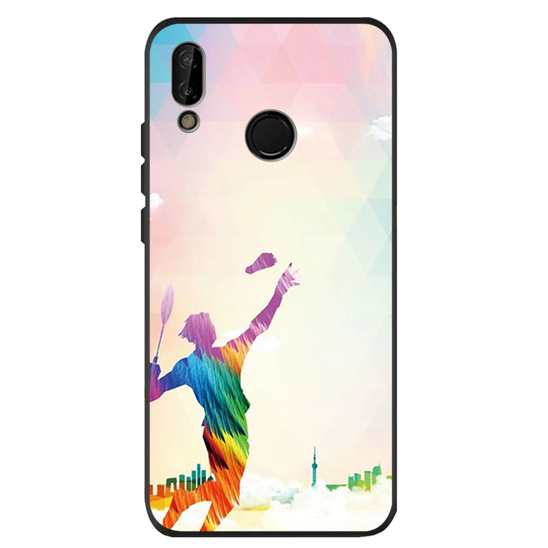 Мягкий силиконовый чехол для huawei P40 P30 P20 P10 Pro P9 Lite Psmart 2019 Y6 Y9 с изображением