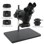 Тринокулярный микроскоп SZMCTV 12, стереомикроскоп с увеличением 3,5x-90X, дополнительная линза с увеличением 0,5x, адаптер с креплением 0,5x C