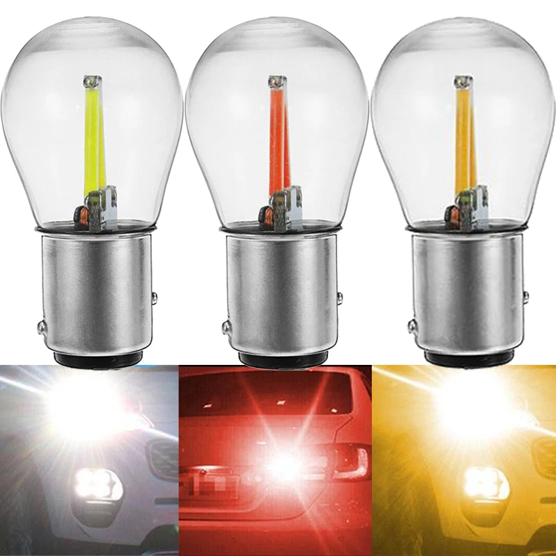 

1157(BA15D) Car COB DC 12V LED Bulb Automobile Turn Signal Light Tail Parking Brake Light Reverse Lamp Car Exterior Lights 1pc
