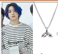 kpop bangtan boys jk tian jung kuni necklace whale dolphin tail necklace mens sweater chain accessories