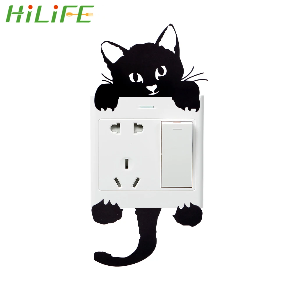 Наклейка на стену кошка водостойкая и маслостойкая | Дом сад