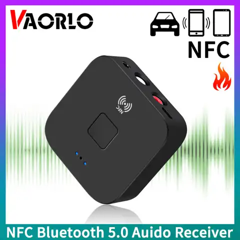 VAORLO NFC Bluetooth 5,0 аудио приемник 3,5 мм AUX RCA стерео Hifi музыка беспроводной адаптер для автомобиля дома динамик Авто Вкл/Выкл ключ