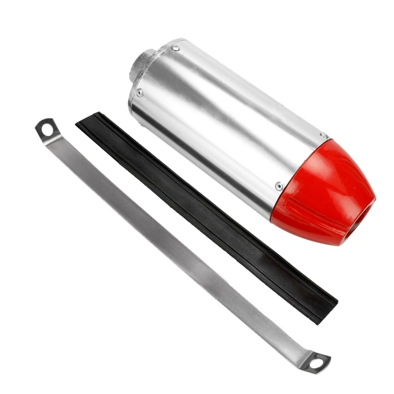 Выхлопной глушитель 28 мм нескользящий для мотоциклов квадроциклов красного