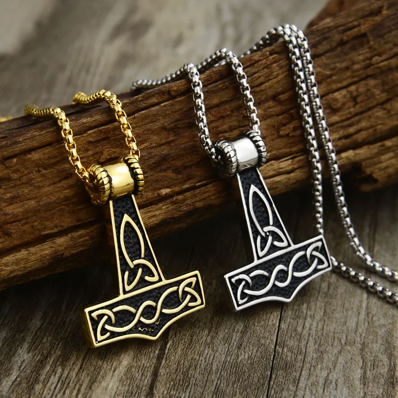 Ожерелье молоток Тора из нержавеющей стали альпака животное оригинальное