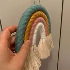 Тканое Радужное настенное украшение в скандинавском стиле для детской комнаты, спальни, вечевечерние, Q1QC