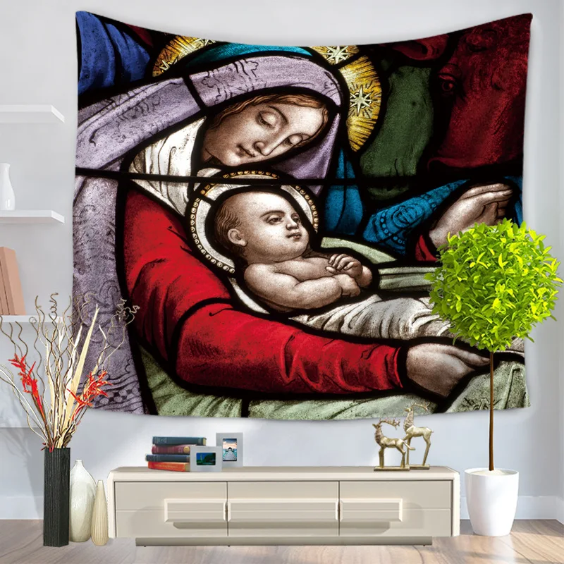 God Jesus Christ гобелен искусство рисовать картину маслом орнамент настенный ковер