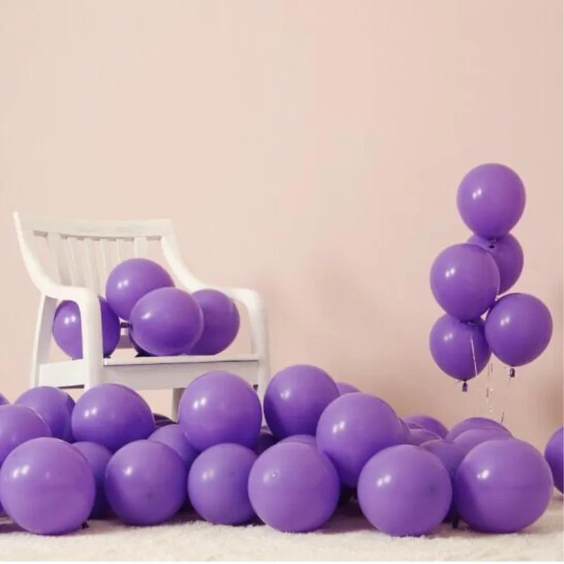 

Purple Ballon 50pcs10 Inch Round Latex Balloons Birthday Party Decoration Wedding Helium Gas Ball Baby Shower