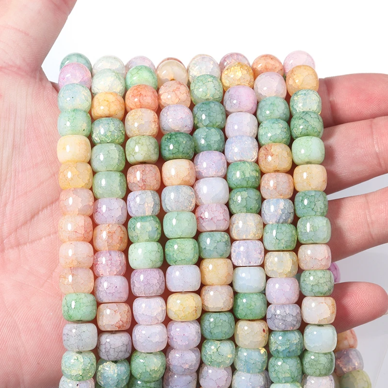 

Beadtales 46pcs/lot Glass Fruit Green Mixed Color Spacer Beads Round Shape Loose Spacer Beads For Jewelry Making Handmade Chain