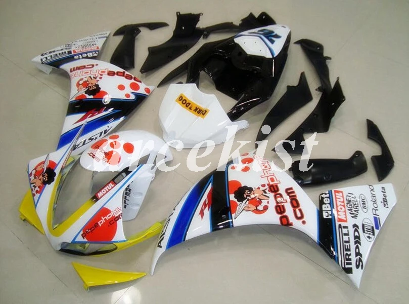 

Новый комплект обтекателей из АБС-пластика для YAMAHA YZF-R1 R1 2009 2010 2011 2012 2013 2014 YZF1000 09 10 11 12 13 14, желтый, белый