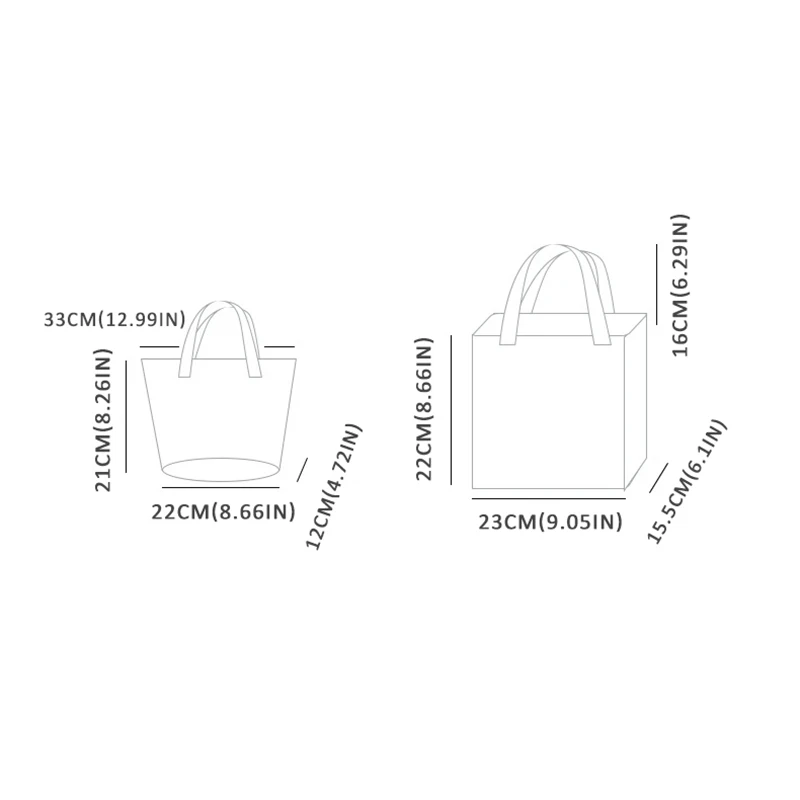 

Cute Lunch Bags For Women Kids Lunch Box Picnic Travel Cartoon Drawstring Button Portable Canvas Handbag